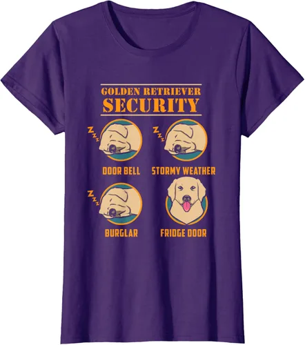 Vista 12 de Camisa Golden Retriever de seguridad Golden Retriever para perro divertido, Negro, S