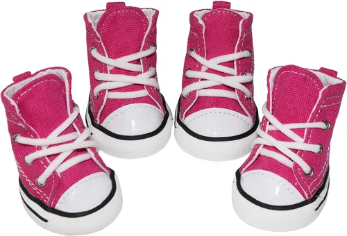 Vista 5 de Zapatos para perros y mascotas, zapatos deportivos de lona para cachorros, botas deportivas, antideslizantes, zapatos casuales para perros y gatos