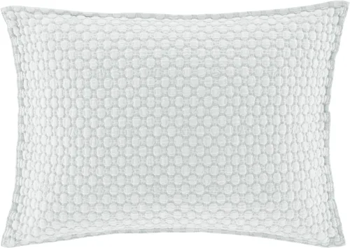 Vista 14 de Pine Cone Hill Lodi Alabaster Matelasse funda de almohada, tamaño estándar, patrón sólido color marfil