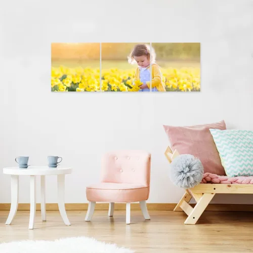 Vista 3 de DOARTDO Lienzo decorativo para pared, 3 paneles, impresiones en lienzo personalizadas con fotos familiares de tu boda, decoración del hogar listo