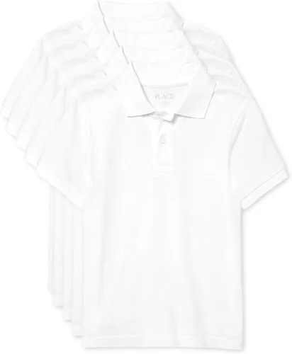Vista 31 de The Children's Place - Camisa polo de manga corta para bebés y niños pequeños Negro/Blanco 2