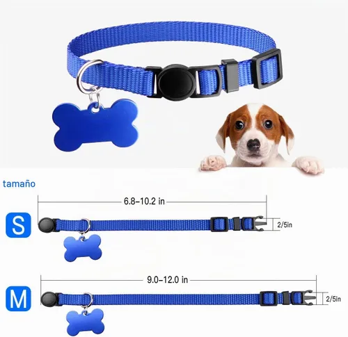Vista 3 de Collares mejorados para cachorros de camada, collares de identificación para cachorros, suministros de parto, collares de nailon suave separables