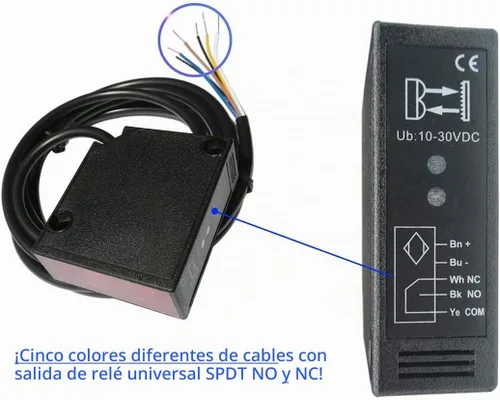 Vista 7 de IP67 Impermeable Universal 10-30VDC Seguridad Retro-Reflectante Sensor de haz fotoeléctrico para abridor de puerta de 12 V CC y 24 VCC, sensor