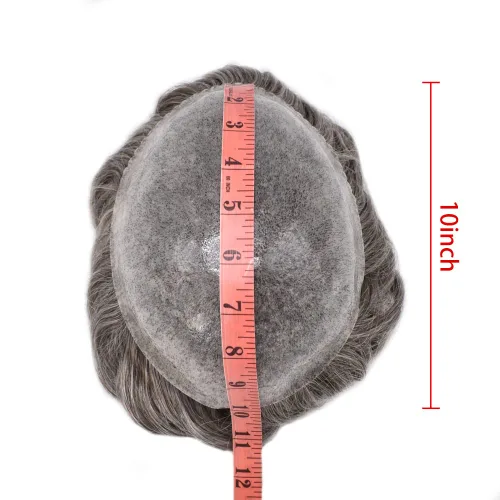 Vista 82 de Toupee para hombre 100% cabello humano real tupé para hombres 0.004 in piel de poliuretano para hombre, sistema de reemplazo de piezas de pelo