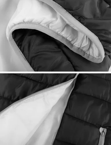 Vista 5 de Gihuo Chaleco acolchado con cremallera para mujer, chaleco acolchado sin mangas con capucha para invierno