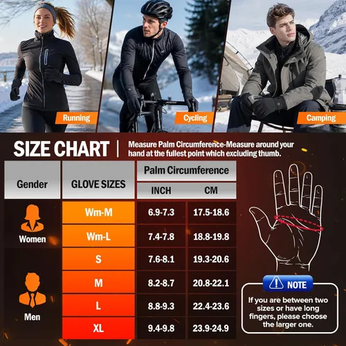 Vista 3 de Guantes térmicos recargables para mujeres y hombres