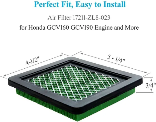 Vista 4 de Paquete de 5 filtros de aire 17211-zl8-023, compatible con Honda gc160 gcv160 gc190 gc190 gcv190 Engine Element y más, limpiador de aire