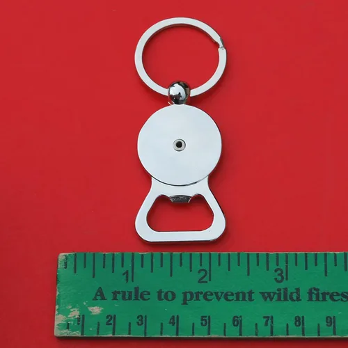Vista 4 de US 2002 Jefferson Nickel 5 Cent BU Uncirculated Coin Gold Silver Two Tone Key Chain Ring Bottle Opener NEW