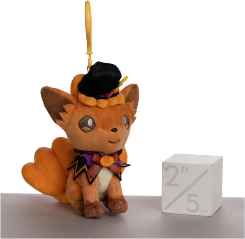 Vista 3 de Pokemon Centro: Vulpix Spooky Festival Plush Llavero, Multi colorido