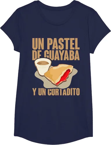 Vista 78 de Funny Cuban Coffee Guayaba Guava Breakfast T Shirt T-Shirt Asphalt Grey