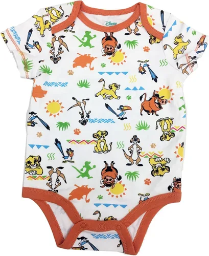 Vista 7 de Disney Mickey Mouse Lion King Winnie the Pooh Pixar Toy Story Buscando a Nemo Baby Paquete de 5 mamelucos recién nacidos hasta bebés