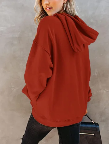 Vista 38 de Yuccalley Sudaderas con capucha y bolsillo de manga larga para mujer