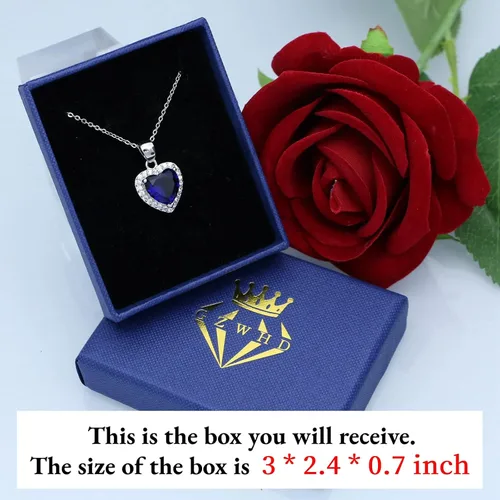 Vista 4 de GZWHD Collares con dije de corazón para mujeres y niñas, con circonita cúbica, regalo de San Valentín, día de la madre, Navidad, aniversario, regalo