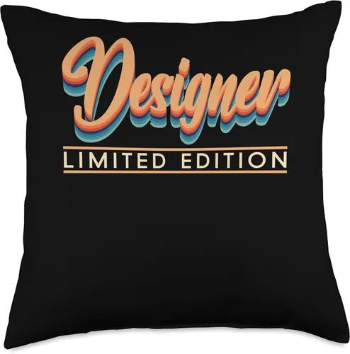 Vista 4 de Retro Inspired Designer Limited Edition Job Title T-Shirt. Throw Pillow