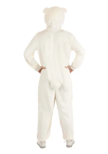 Vista 2 de Disfraz de oso polar tipo pijama para adultos Multicolor