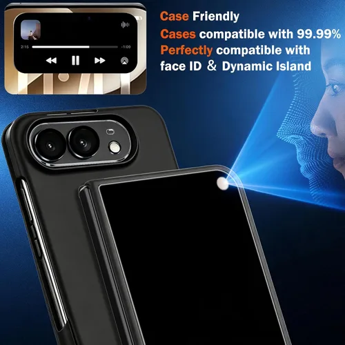 Vista 7 de Ferilinso Protector de pantalla de privacidad para iPhone Glass Back Ultra