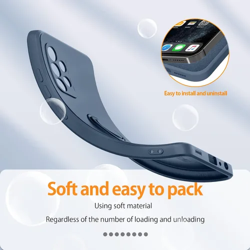 Vista 3 de Funda para iPhone 14 Pro Max, con soporte de anillo giratorio de 360° y correa de silicona líquida, delgada, antiarañazos, a prueba de golpes, funda