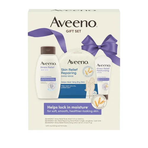 Vista 10 de Aveeno Gel de baño para aliviar el estrés para mujeres, aroma a lavanda calmante y avena prebiótica, limpiador para pieles secas sensibles, sin