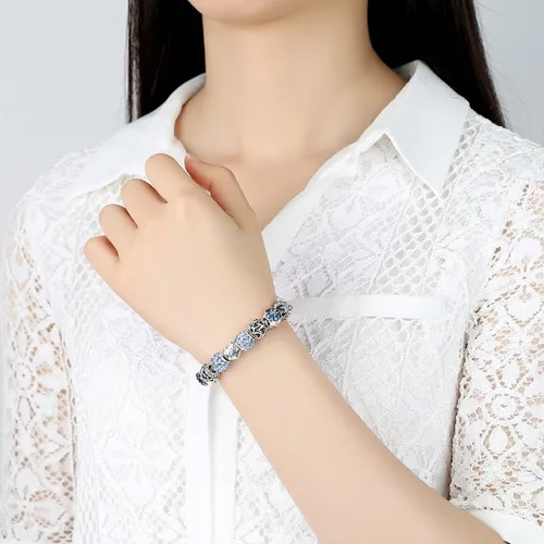 Vista 6 de YOUFENG Pulsera de cuentas de amor para mujer, cadena de serpiente, unicornio, dijes de flores, regalos de cumpleaños para ella