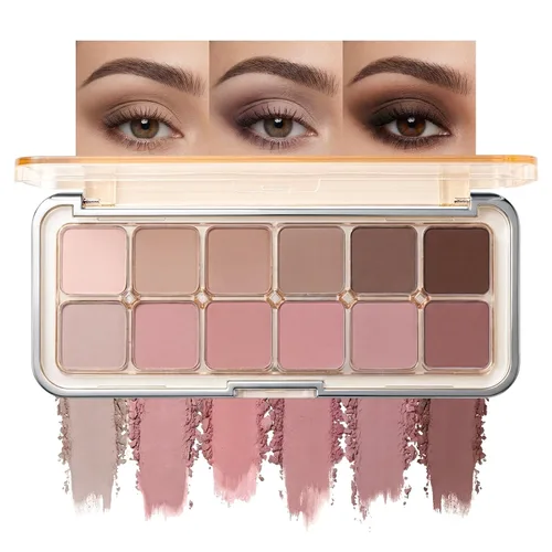 Vista 22 de Erinde Paleta de maquillaje de sombra de ojos de 9 colores con purpurina y lavanda brillante y mate, violeta, malva, púrpura oscura, plateado