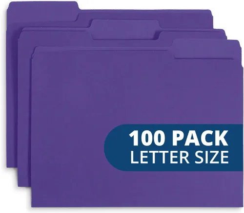 Vista 21 de Blue Summit Supplies 100 carpetas de archivos, cartas, colores surtidos