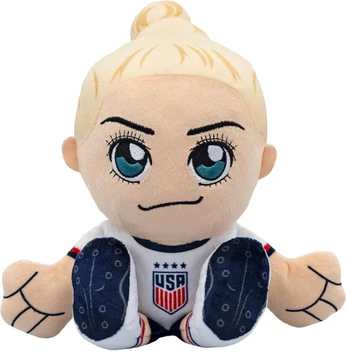 Vista 11 de Bleacher Creatures Alyssa Thompson - Peluche de fútbol americano femenino de 8 pulgadas Kuricha – Superestrella de fútbol inspirada en Chibi suave