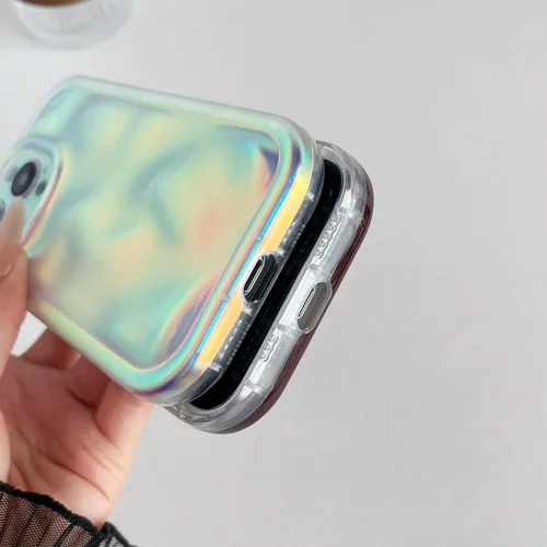 Vista 6 de Caseative Funda para iPhone 14 Pro, color negro Suavidad de la galjanoplastia de cromo del patrón de la burbuja del meteorito de la onda
