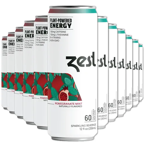 Vista 11 de Zest Paquete variado de bebidas energéticas limpias – 3 sabores – 120-150 mg de cafeína + 100 mg de L-teanina para concentración, energía
