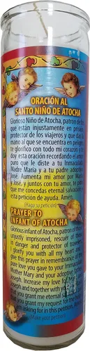 Vista 2 de Vela devocional del pilar del Santo Niño de Atocha (Santo Nino de Atocha)