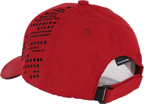Vista 5 de Dodge Sombrero bordado SRT Hellcat Performance con protección UV y absorción de humedad para hombre Gorra de papá, Rojo/Negro