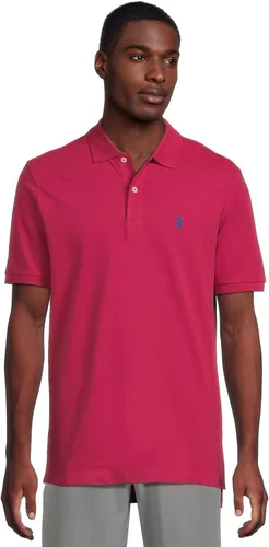 Vista 77 de Polo de piqué de algodón sólido para hombre con pequeño Pony Gris jaspeado