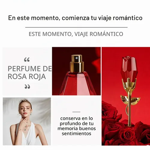 Vista 4 de Perfume de rosa roja para mujer, Eau De Parfum, Almizcle, Miel, Vino, Fragancia Ligera Floral, Aceite Perfume 1.7 fl oz