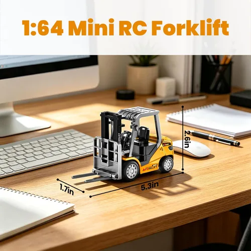 Vista 2 de Mini carretilla elevadora RC realista elevación RC juguete coche