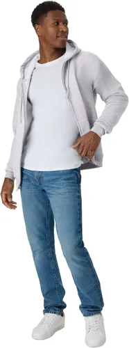 Vista 4 de Hanes Ecosmart - Sudadera con capucha y cremallera completa para hombre Ceniza