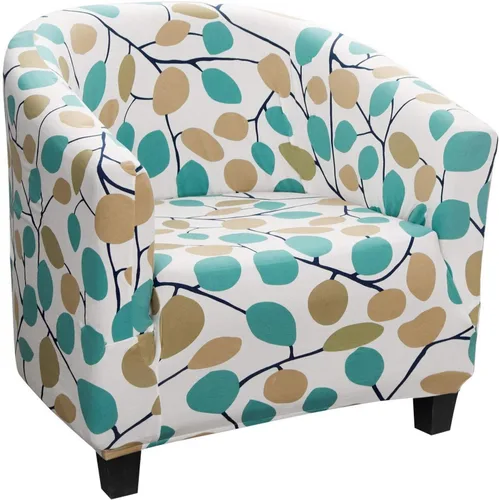 Vista 5 de Funda para silla de club, funda elástica para sillón, funda de sofá, protector de muebles para sala de estar (color #18)
