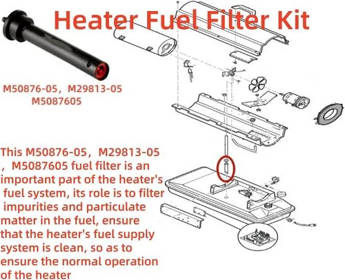 Vista 6 de Kit de Reemplazo de Filtro de Combustible M50876-05 Compatible con Reddy, Master, Remington, Desa Calentador de Querosén (Set de 2)