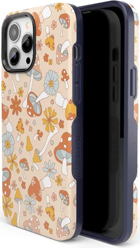 Vista 4 de Funda Casely para iPhone 13 Pro Magia de Setas Floral Retro Compatible con MagSafe Diseño Protector Audaz