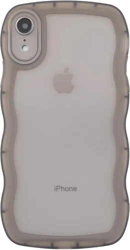 Vista 121 de SKYLMW Funda compatible con iPhone 12 Pro, diseño de ondas rizadas kawaii, borde chapado de lujo, elegante parte trasera transparente brillante, TPU