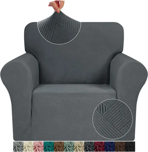 Vista 18 de JIVINE - Funda para sofá biplaza, 1 pieza elástica para sofá de 2 cojines, protector de muebles con parte inferior elástica para niños y mascotas