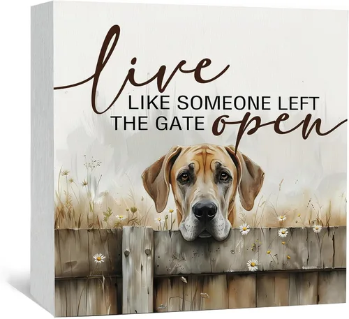 Vista 9 de Cartel de pug – Decoración rústica de granja con diseño de perro occidental, para oficina, cocina, dormitorio, decoración rústica con texto