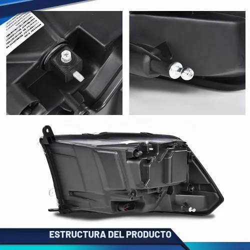 Vista 9 de PIT66 Conjunto de faros delanteros LED, compatible con Dodge Ram 1500 2500 3500 2013 2014 2015 2016 2017 2018, lente transparente, carcasa negra