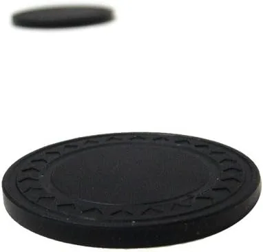 Vista 2 de Brybelly Diamond Ring Poker Chip compuesto de arcilla de 0.30 oz - Paquete de 50 (negro)