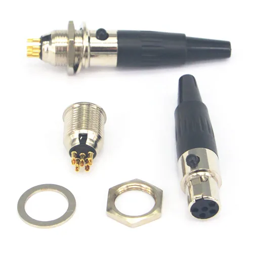 Vista 5 de Onelinkmore DIY 3 Pin Mini XLR Conector TA3F Audio Micrófonos Adaptadores Con Enchufe Chasis Montaje Jack Cable Terminales Reemplazo F-Plug Socket