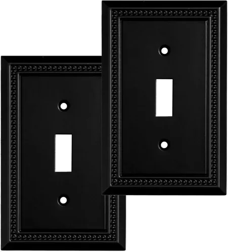 Vista 24 de Henne Bery Sunken Pearls - placa decorativa de pared, placa decorativa de pared, tapa de salida de la placa del interruptor, aleación de zinc sólida