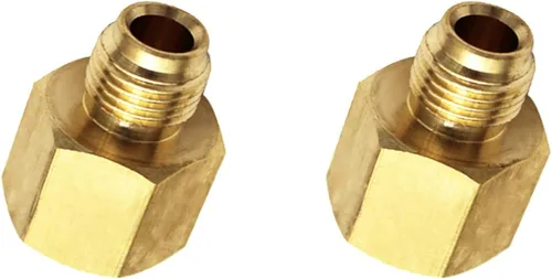 Vista 4 de MENSI Tubo hembra de 1/4 pulgadas NPT x 1/4 de pulgada de bengala macho invertida (7/16-24UNF) Componentes de montaje de adaptador de conversión
