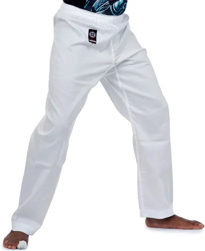 Vista 4 de Ronin - Pantalones de karate para artes marciales ligeros de polialgodón con cintura elástica