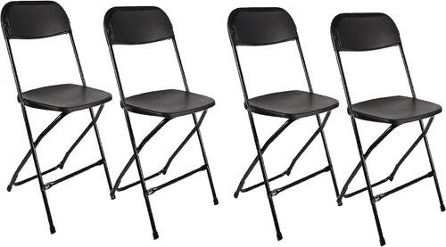 Vista 19 de BTEXPERT Silla Plegable de Plástico Blanco con Marco de Acero, Silla Comercial de Alta Capacidad para Eventos, Ligera, Set para Oficina, Boda