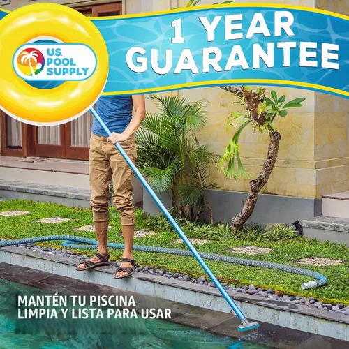 Vista 5 de U.S. Pool Supply - Cepillo de piscina para piscinas enterradas - Cabezal de cepillo de piscina de 5" de acero inoxidable, cerdas de alambre