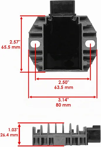 Vista 3 de Caltric Estator y Regulador Rectificador W/Junta Compatible Con Yamaha Raptor 350 Yfm350R 2004-2013