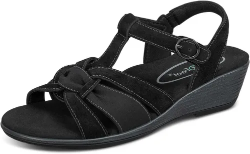 Vista 8 de Orthofeet Sandalia ortopédica de cuña Gladiador ajustable para mujer